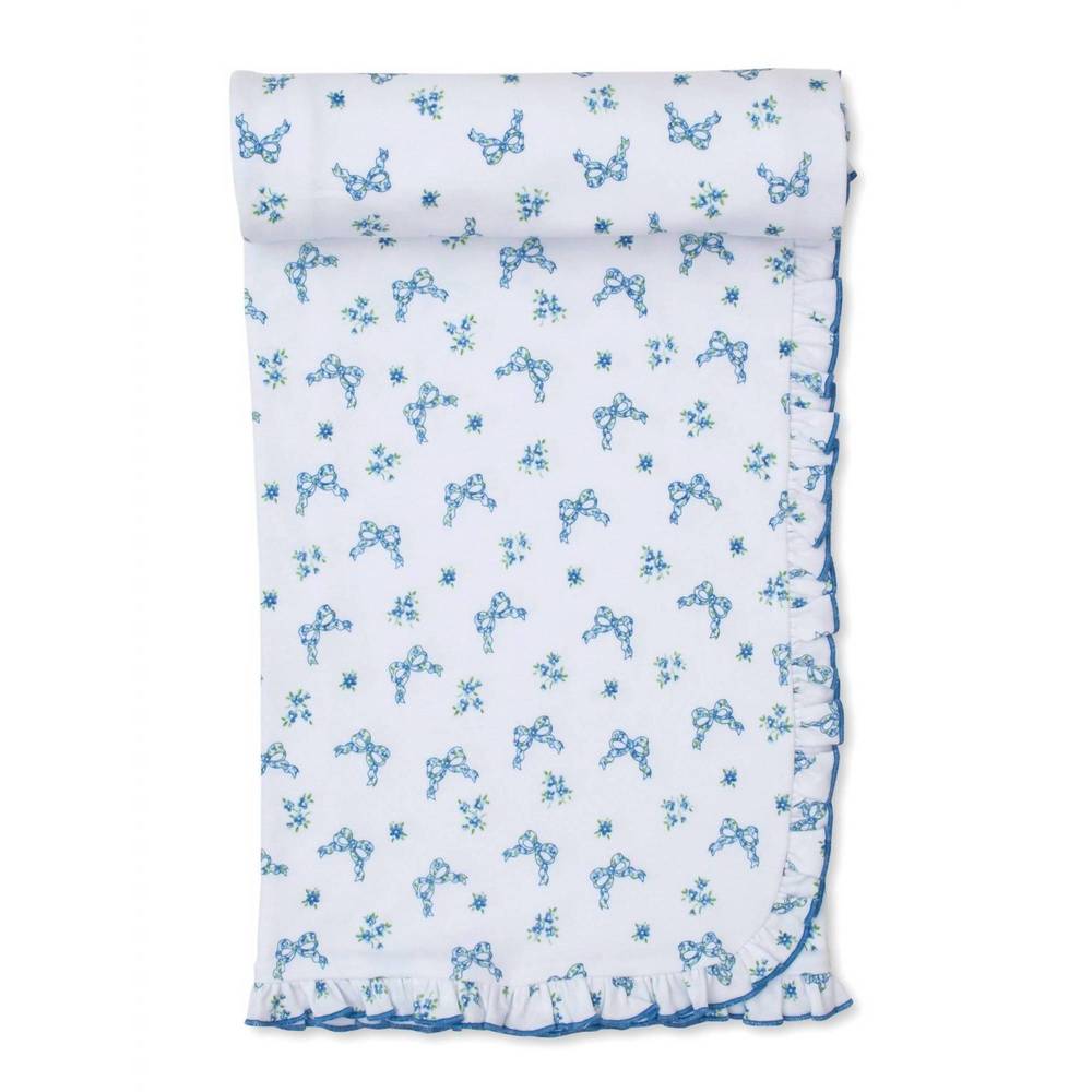 NEW KISSY KISSY blooming bows baby blanket in blue